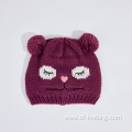 jacquard embroidered knitted hat for baby